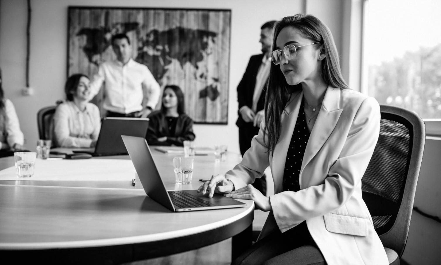 Professionelle Beratungsatmosphäre mit strukturierten Unterlagen